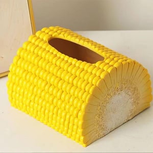 Corn Design Tissue Box - Yellow