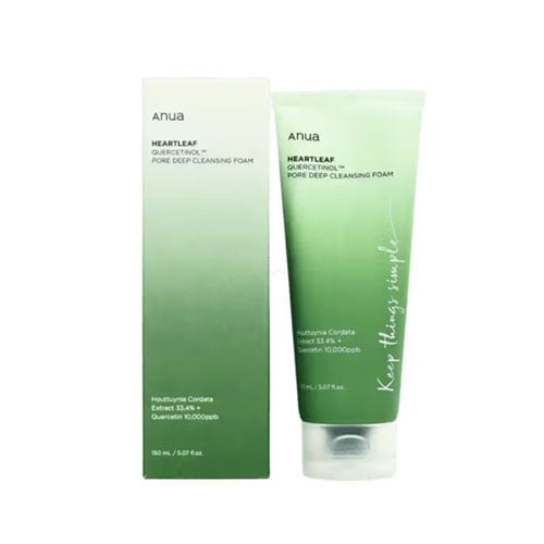 Anua Heartleaf Quercetinol Pore Deep Cleansing Foam 150ml •