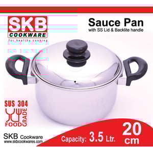 SKB Sauce Pan with SS Lid & Backlite Handle - 20cm