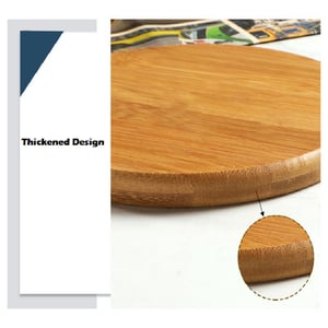 Round Wooden Pizza Serving Plate - Small