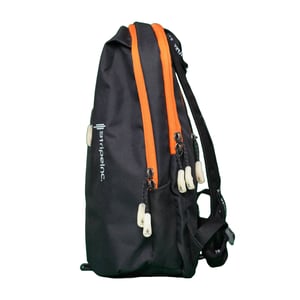 Stripelnc Exclusive Travel Backpack - Black With Orange Border