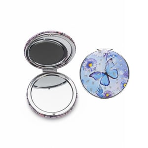 Foldable Round Duo Mirror - Butterfly