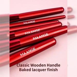 Maange Professional Makeup Brush 6pcs Set Box - Red