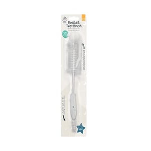 123 Baby Bottle And Teat Brush - White