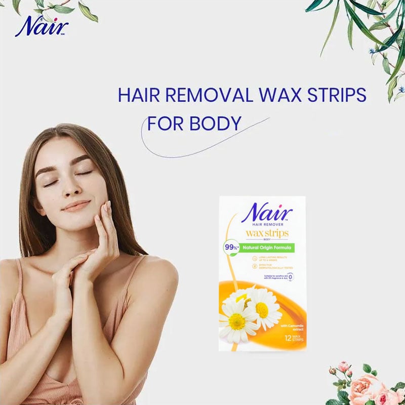 Nair Hair Remover Body Wax Strips 12's