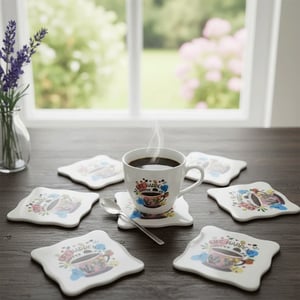 Drink Square Coasters 6pcs - Life