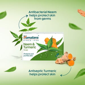 Himalaya Neem & Turmeric Soap 125g (Buy 3 Get 1 Free)