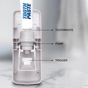 Tooth Paste Dispenser With Tooth Brush Holder