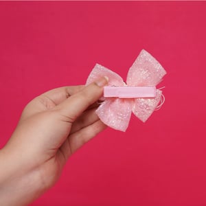 Baby Girl Bow hair Clip 1pc - Pink Pochacco