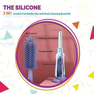 3 In 1 Bottle Cleaner Portable Brush - Pistachio