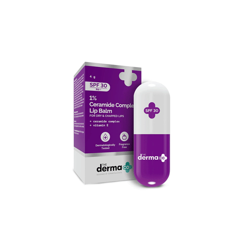 The Derma Co 1% Ceramide Complex Lip Balm SPF 30 PA++ 4g •