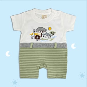 Jo AND Bo Premium Jungle Motif Party Style Romper Suit (0-3 Months)