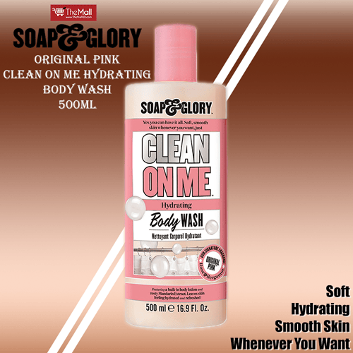 Soap & Glory Original Pink Clean On Me Hydrating Body Wash 500ml •