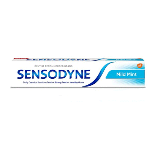 Sensodyne Mild Mint Toothpaste For Sensitive Teeth + Strong Teeth + Healthy Gums 75ml  •