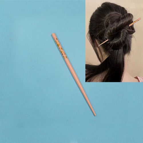 Small Size Stylish Hair Stick - Light Peach