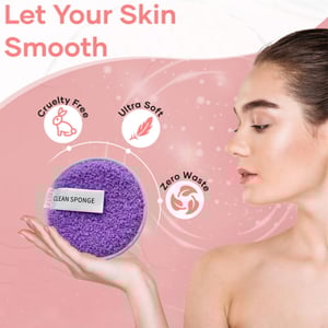 Clean Sponge Makeup Remover Puff - Violet