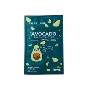Guerniss Avocado Deep Cleansing Wet Wipes 1 Sheet