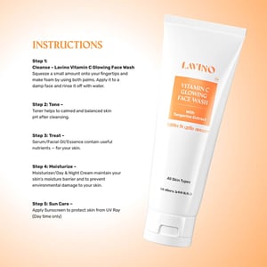 Lavino Vitamin C Glowing Face Wash With Tangerine Extract 100ml