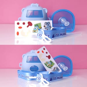 Cute Bus Water Pot For Kids - Baby Blue