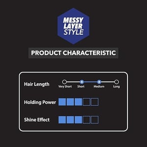 Gatsby Messy Layer Hard & Free Hair Styling Wax 75g  •