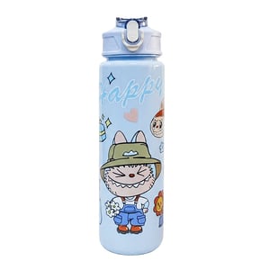 Premium Cute Water Bottle - Baby Blue Labubu
