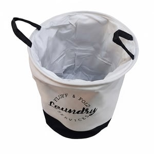 Cloth Storage Basket - Black And White