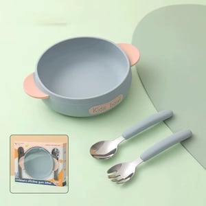 Children's Food Grade Silicone Gum Bowl - Ash