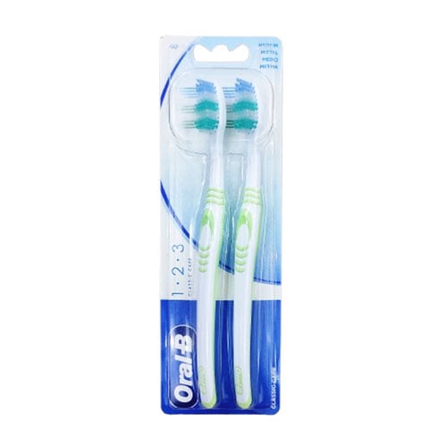 Oral-B 123 Classic Care Toothbrush 2pcs - Bright Green