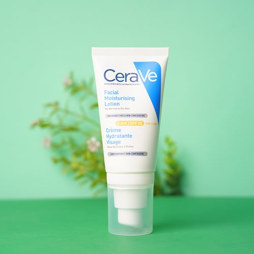CeraVe AM Facial Moisturising Lotion For Normal To Dry Skin 52ml - SPF 50