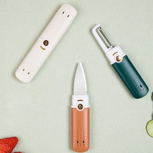 Multi-Purpose Fruit Peeler & Cutting Knife - White