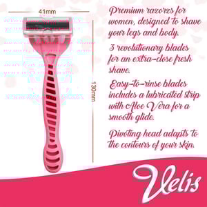 Velis Lubricated Aloe Strip 6 Blades Razor - 2pcs