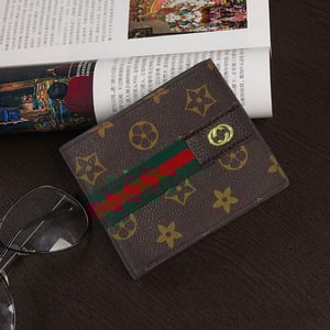 Floral Printed Wallet For Unisex - Brown