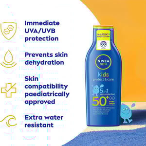 Nivea Sun Kids Protect & Care 5in1 Skin Protection 200ml - SPF50+ •