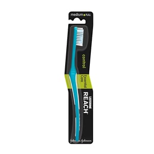 Reach Essential Care Control Medium Tooth Brush - Teal Blue