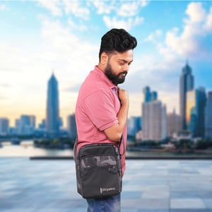 StripeInc Crossbody Square Shape Bag For Unisex - Urban Camouflage