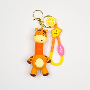 Giraffe Key Ring - Orange