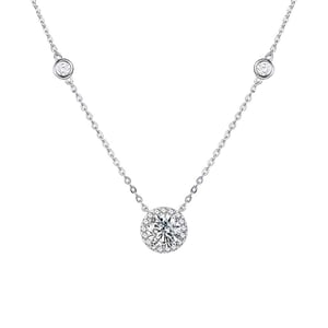 Luxury Round Diamond Necklace For Women