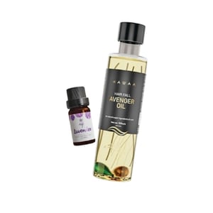 Skin Cafe 100% Natural Essential Oil 10ml - Lavender With Hawaa Hair Fall Avenger Oil 100ml Combo