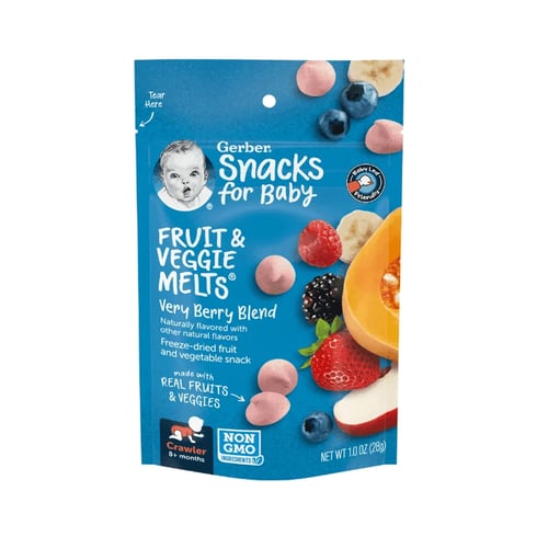 Gerber Fruit & Veggie Melts Very Berry Blend (8+ Months) 28g•
