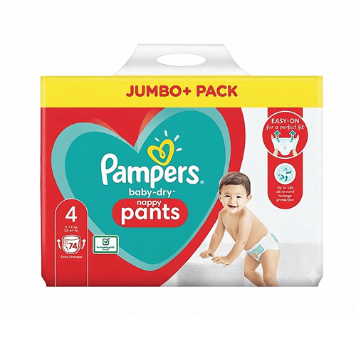Pampers Jumbo Pack (Pant System) Size 4 (9-15KG) 74pcs •