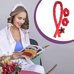 Heatless Hair Curler Accessories Set - Red