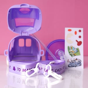 Cute Bus Water Pot For Kids - Purple