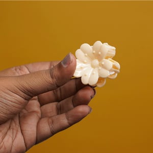 Cherry Blossom Hair Clip - Beige