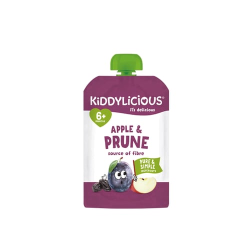Kiddylicious Apple & Prune source of fibre (6+ Months) 100g•