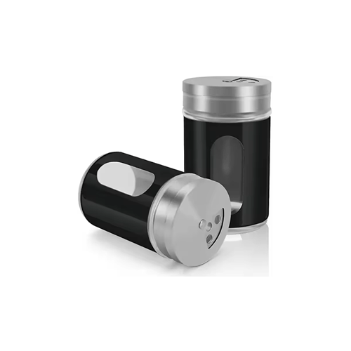 Stainless Steel Salt & Pepper Shakers - Black