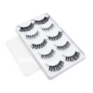 Natural Thick Imitation Mink 5 Pairs False Eyelashes - Y44