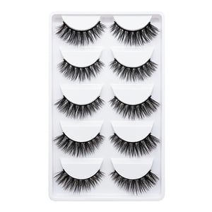 Natural Thick Imitation Mink 5 Pairs False Eyelashes - G501