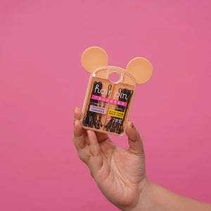 Black Hair Pin With Micky Mouse Shape Box - Tan
