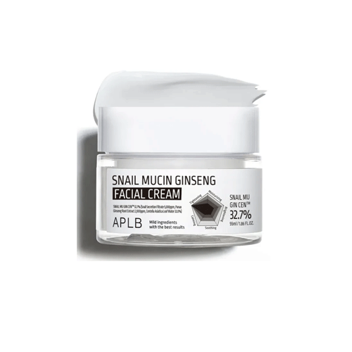APLB Snail Mucin Ginseng Facial Cream 55ml •