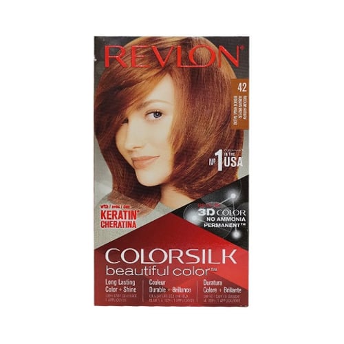 Revlon ColorSilk Beautiful 3D Hair Color - 42 Medium Auburn  •